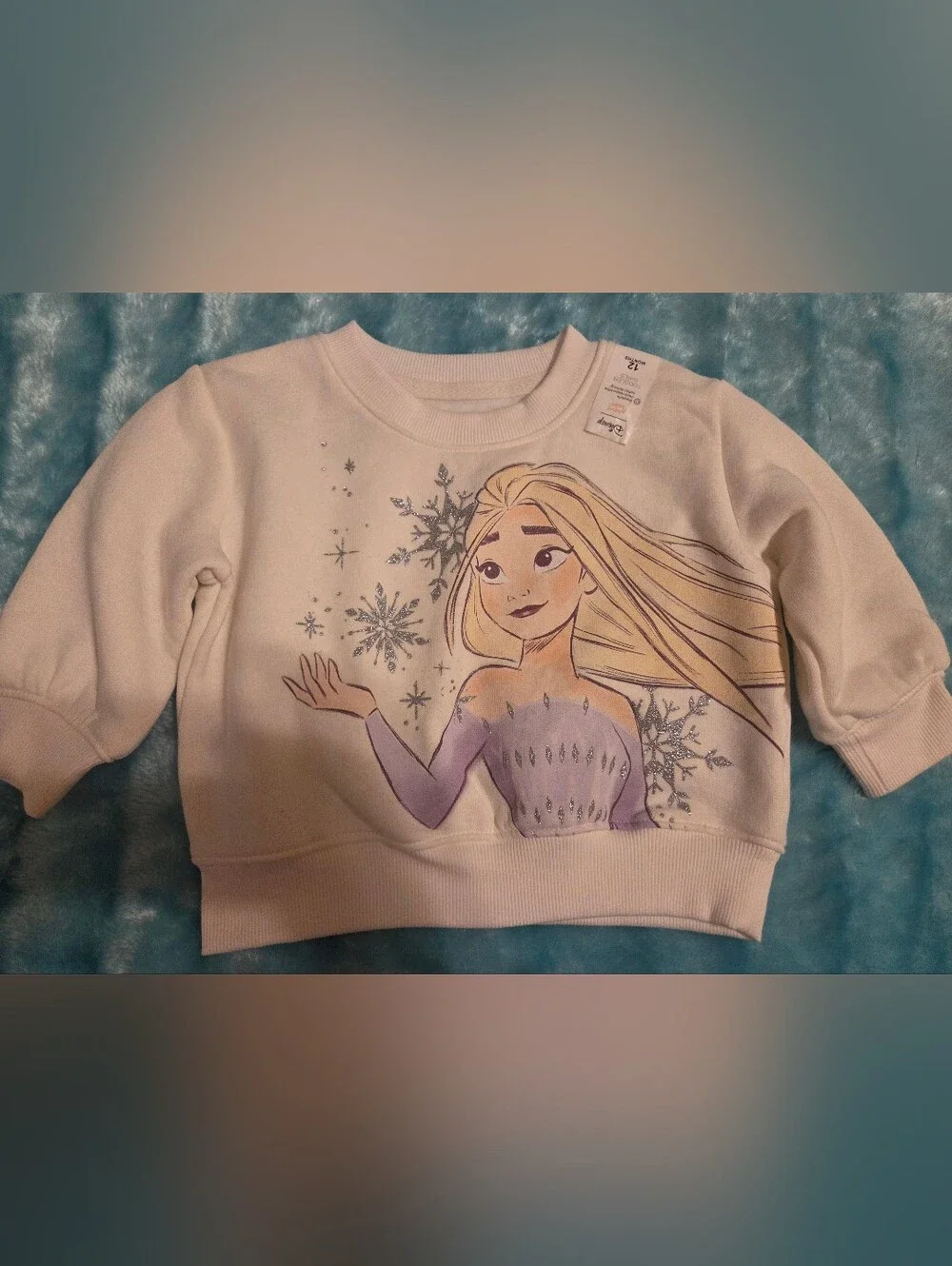 Bundle Bluey and Frozen Elsa Purple and Cream Girls' Character Sweatshirts